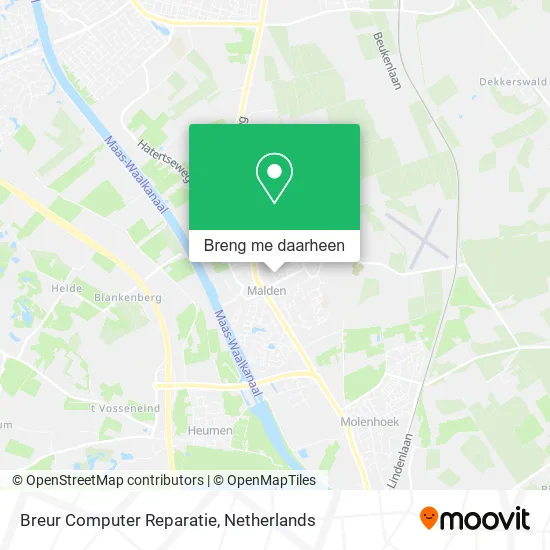 Breur Computer Reparatie kaart