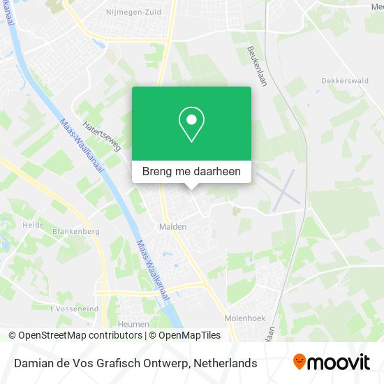 Damian de Vos Grafisch Ontwerp kaart