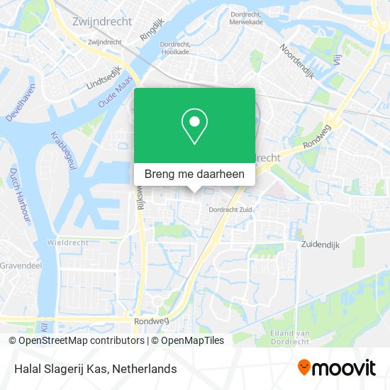 Halal Slagerij Kas kaart