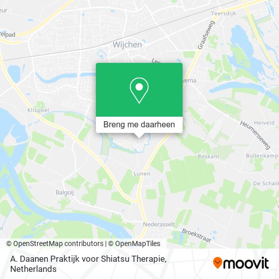 A. Daanen Praktijk voor Shiatsu Therapie kaart