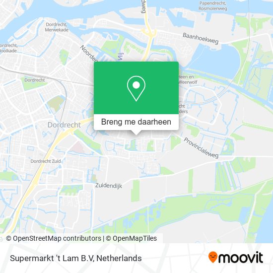 Supermarkt 't Lam B.V kaart