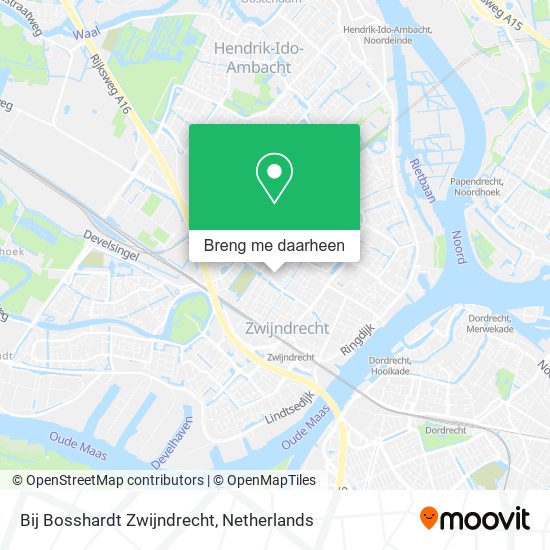 Bij Bosshardt Zwijndrecht kaart