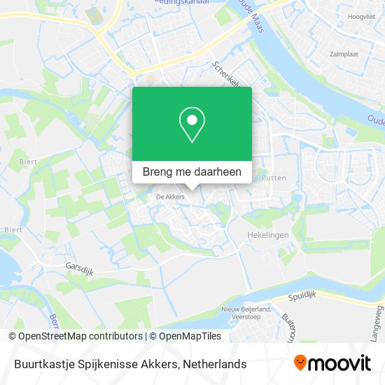Buurtkastje Spijkenisse Akkers kaart
