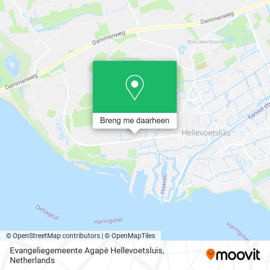 Evangeliegemeente Agapè Hellevoetsluis kaart
