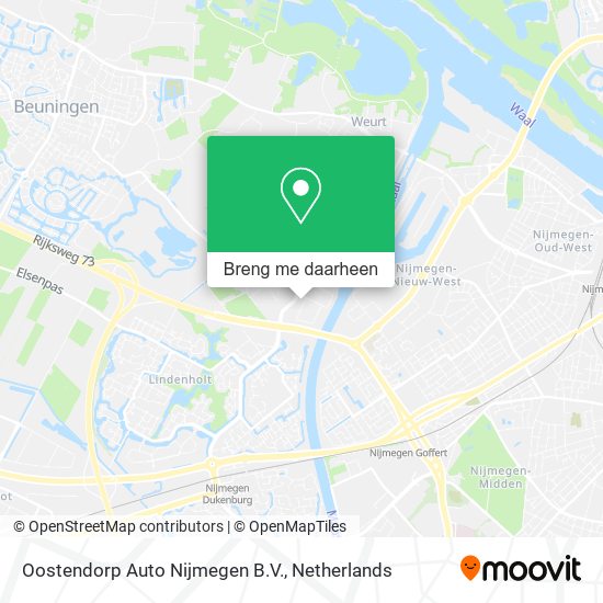 Oostendorp Auto Nijmegen B.V. kaart