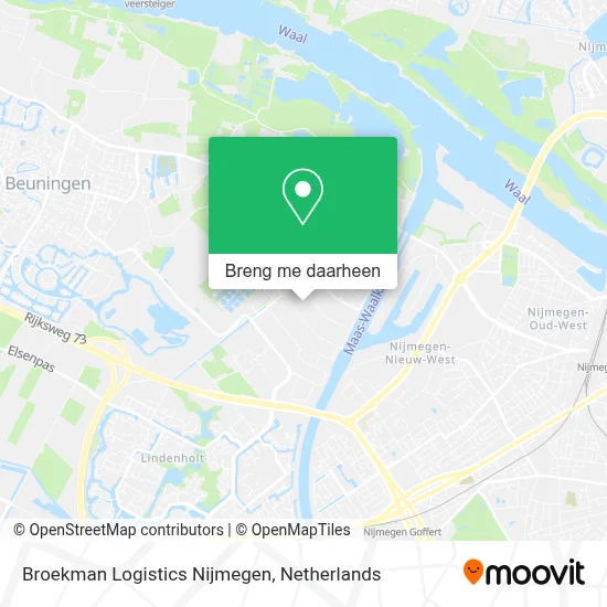 Broekman Logistics Nijmegen kaart