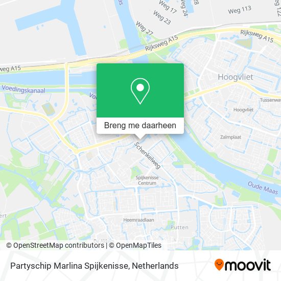 Partyschip Marlina Spijkenisse kaart
