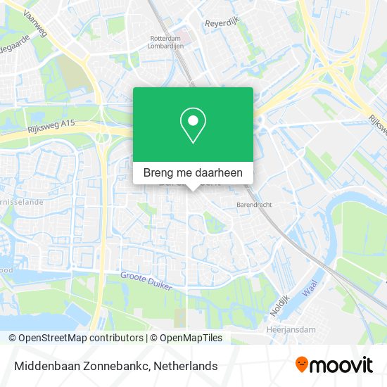 Middenbaan Zonnebankc kaart