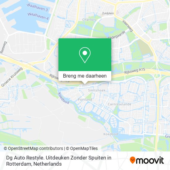 Dg Auto Restyle. Uitdeuken Zonder Spuiten in Rotterdam kaart