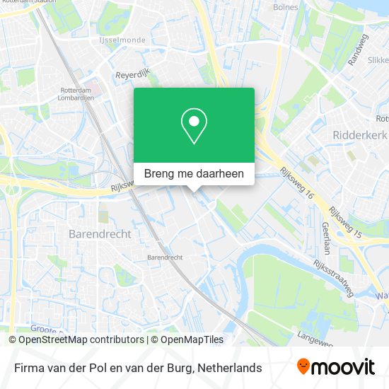 Firma van der Pol en van der Burg kaart