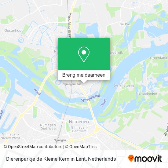 Dierenparkje de Kleine Kern in Lent kaart