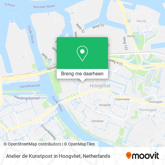 Atelier de Kunstpost in Hoogvliet kaart
