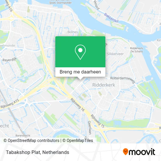 Tabakshop Plat kaart