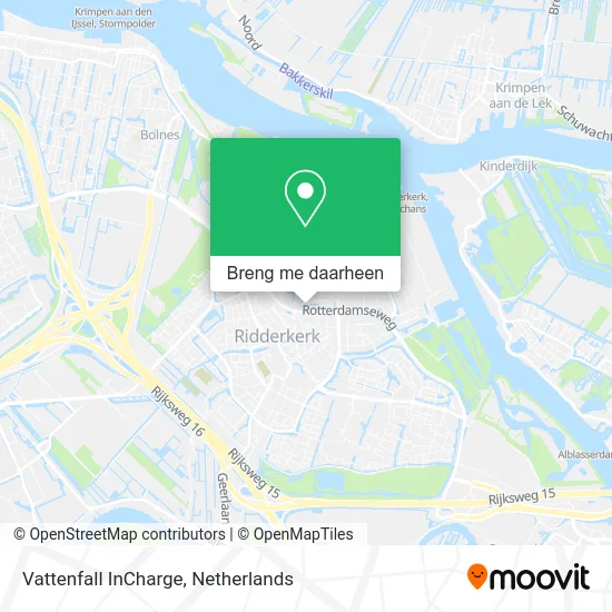 Vattenfall InCharge kaart