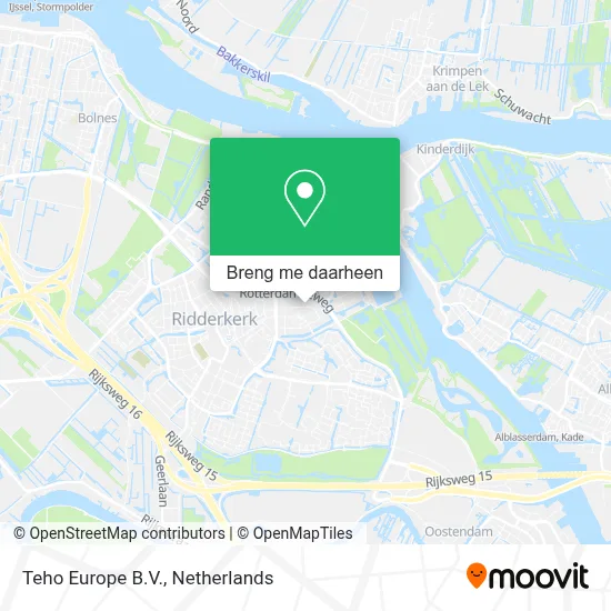 Teho Europe B.V. kaart