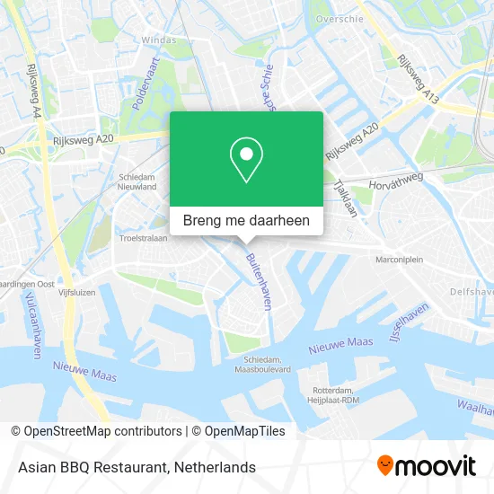 Asian BBQ Restaurant kaart