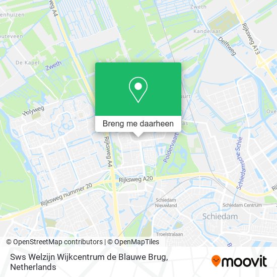Sws Welzijn Wijkcentrum de Blauwe Brug kaart