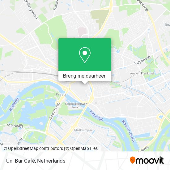 Uni Bar Café kaart