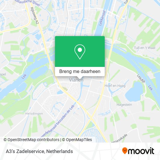 A3's Zadelservice kaart