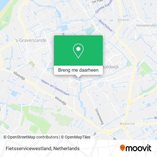 Fietsservicewestland kaart