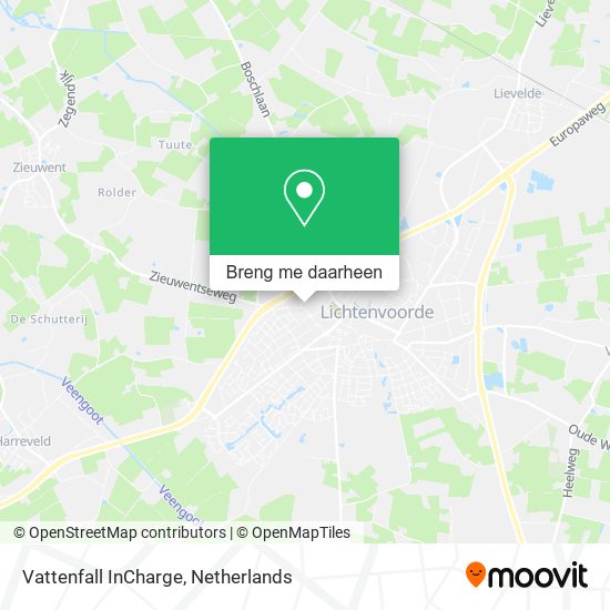 Vattenfall InCharge kaart
