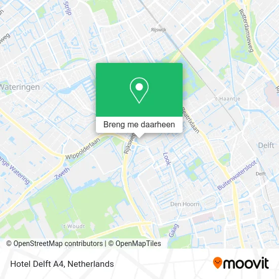 Hotel Delft A4 kaart