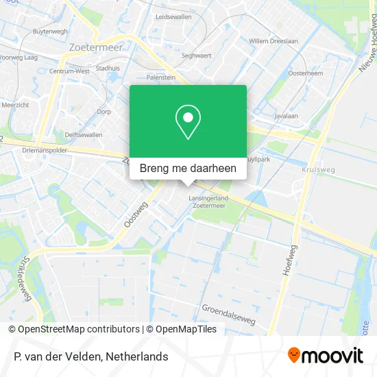 P. van der Velden kaart