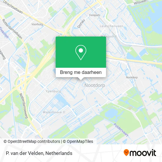 P. van der Velden kaart