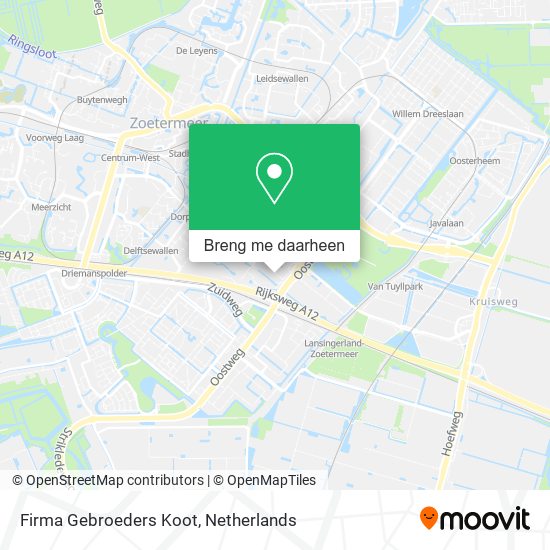 Firma Gebroeders Koot kaart