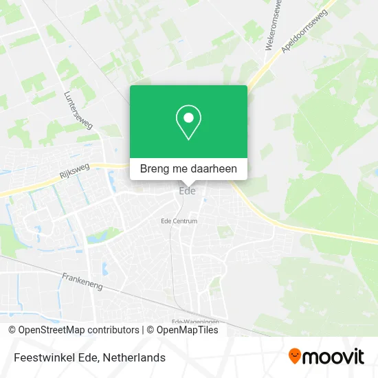 Feestwinkel Ede kaart