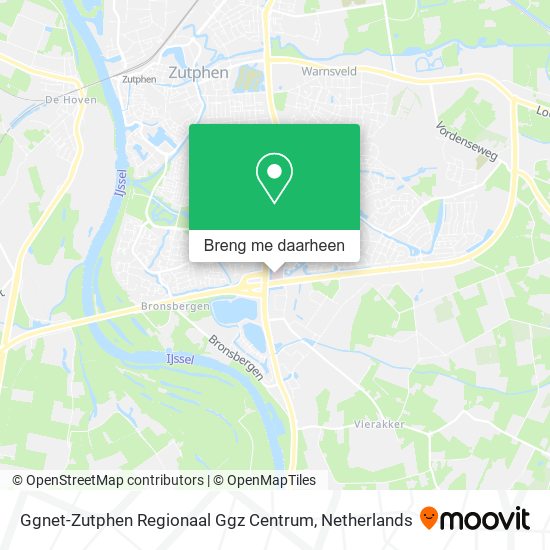 Ggnet-Zutphen Regionaal Ggz Centrum kaart