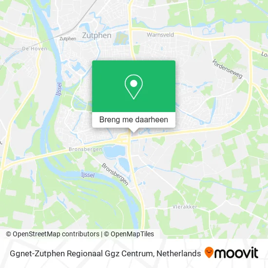 Ggnet-Zutphen Regionaal Ggz Centrum kaart