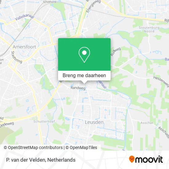 P. van der Velden kaart