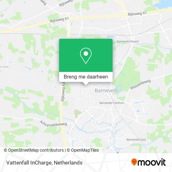 Vattenfall InCharge kaart