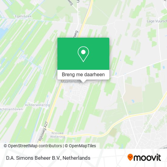 D.A. Simons Beheer B.V. kaart
