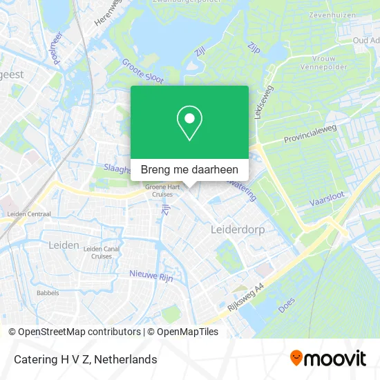 Catering H V Z kaart