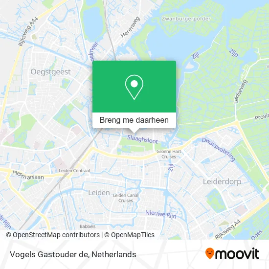Vogels Gastouder de kaart