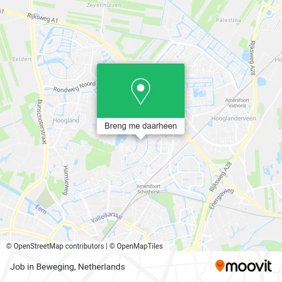 Job in Beweging kaart