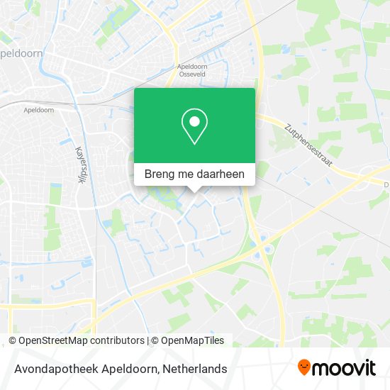 Avondapotheek Apeldoorn kaart