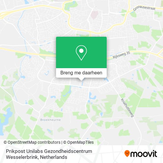 Prikpost Unilabs Gezondheidscentrum Wesselerbrink kaart
