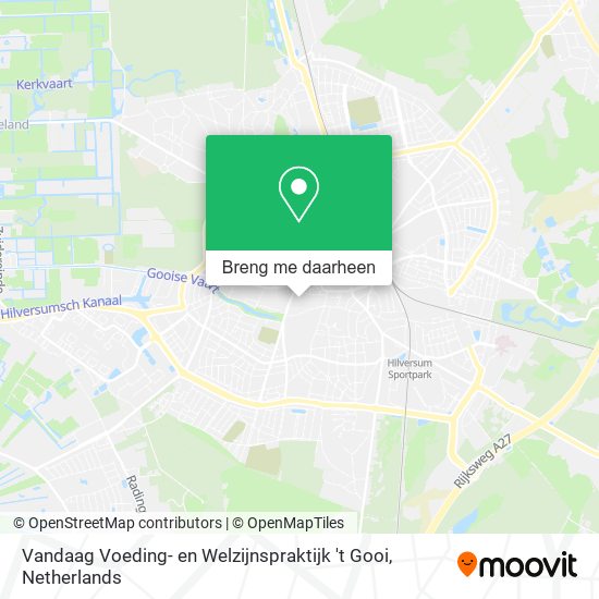 Vandaag Voeding- en Welzijnspraktijk 't Gooi kaart