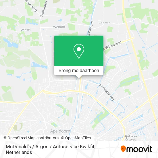 McDonald's / Argos / Autoservice Kwikfit kaart