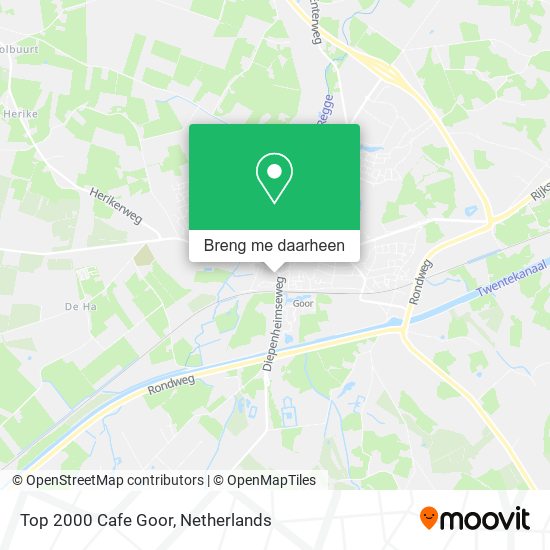 Top 2000 Cafe Goor kaart