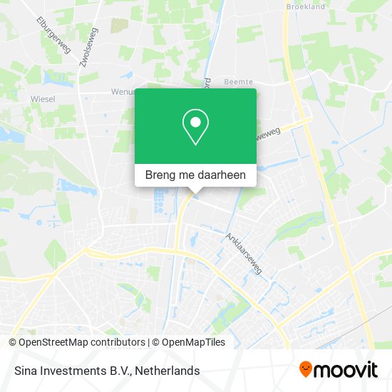 Sina Investments B.V. kaart