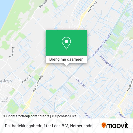 Dakbedekkingsbedrijf ter Laak B.V. kaart