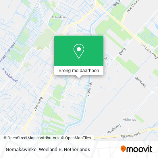 Gemakswinkel Weeland B kaart