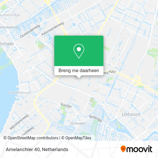 Amelanchier 40 kaart