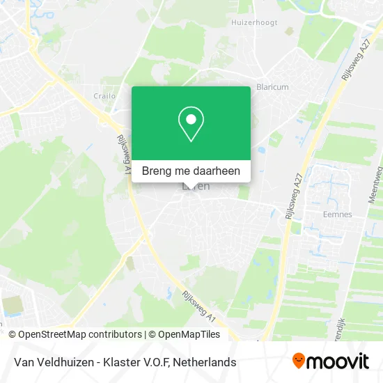 Van Veldhuizen - Klaster V.O.F kaart