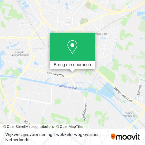 Wijkwelzijnsvoorziening Twekkelerwegkwartier kaart