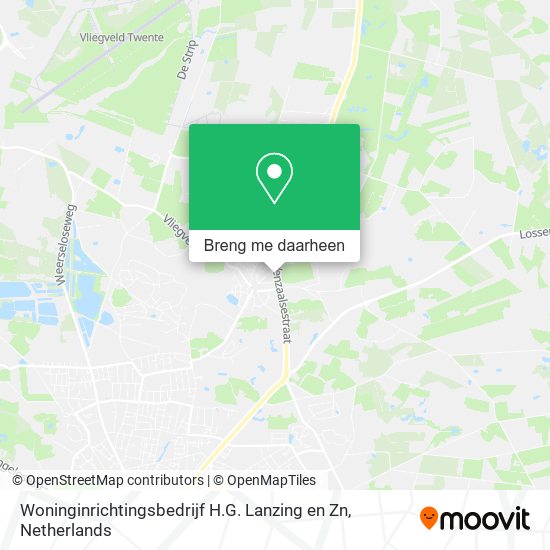 Woninginrichtingsbedrijf H.G. Lanzing en Zn kaart